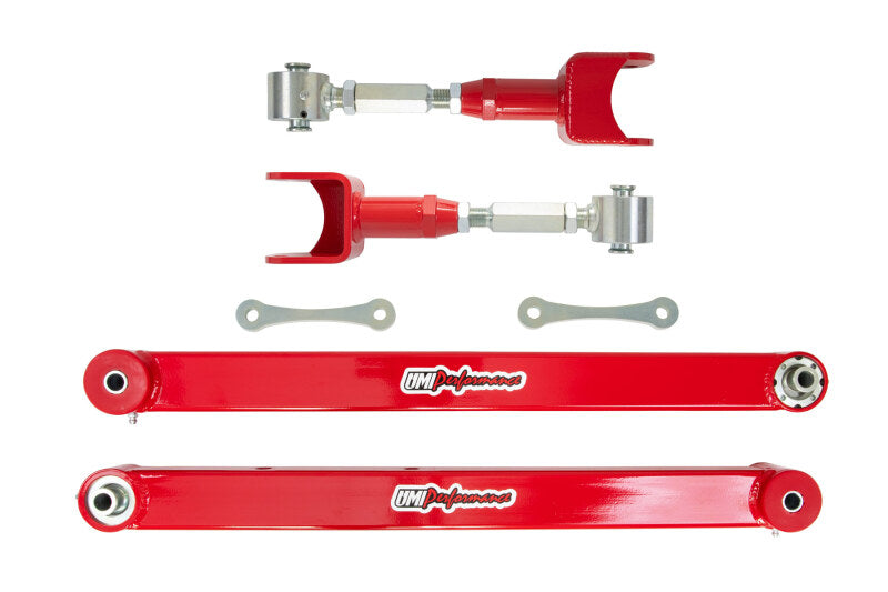 UMI Lower Control Arms - UMI 78-96 GM B-Body Trailing Arm Kit - Red