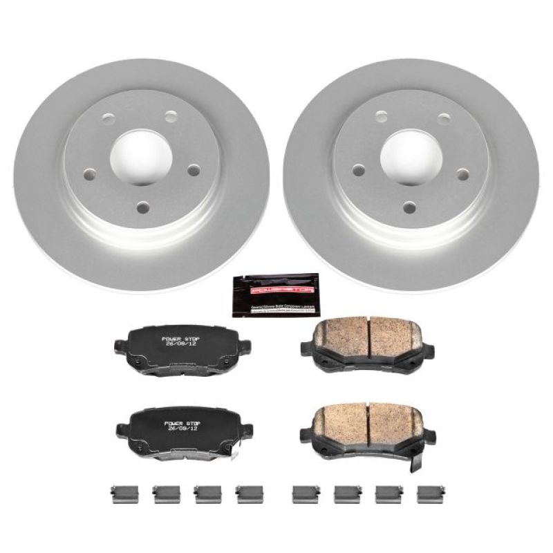 PSB Z17 Evolution Coated Kit - Power Stop 08-12 Chrysler Town & Country Rear Z17 Evolution Geomet Coated Brake Kit