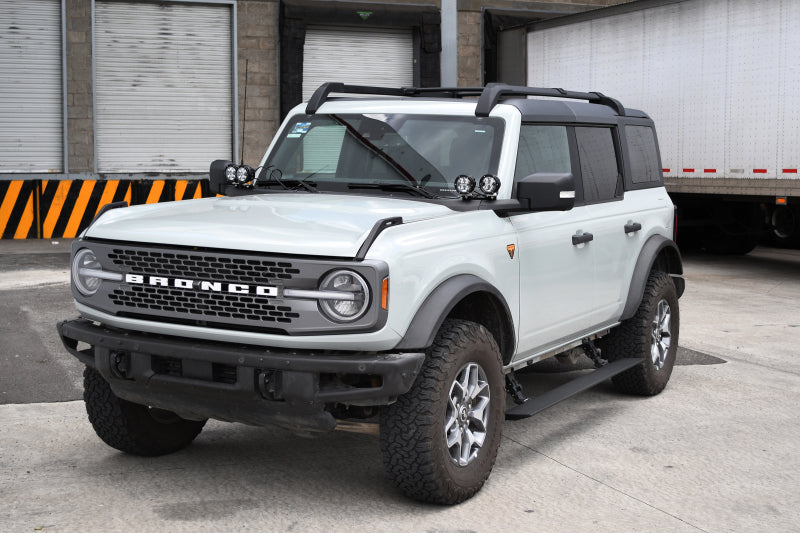 GOR RealTruck VoltStep Running Boards - RealTruck 21-24 Ford Bronco 4dr VoltStep Electric Running Board Kit (No Drill) - Tex. Blk