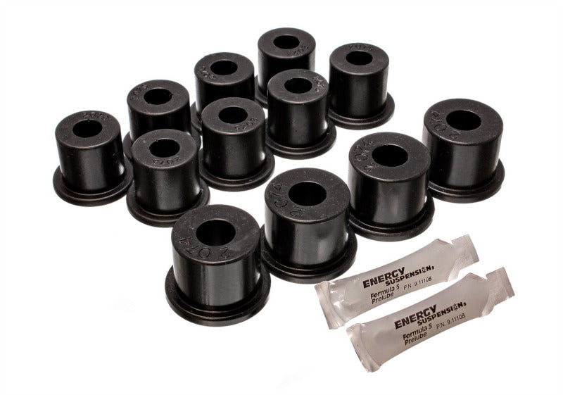 ES Spring/Shackle Bush - Black - Energy Suspension 80-86 Nissan 720 & Hardbody Pickup 2WD Black Rear Leaf Spring Bushing Set
