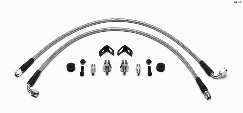 WIL Flexline Brake Hose - Wilwood Flexline Kit Front Mitsubishi EVO VIII
