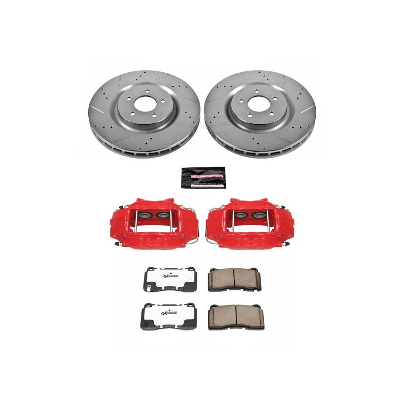 PSB Z26 Street Warrior Kit - Power Stop 07-14 Ford Mustang Front Z26 Street Kit w/Cals