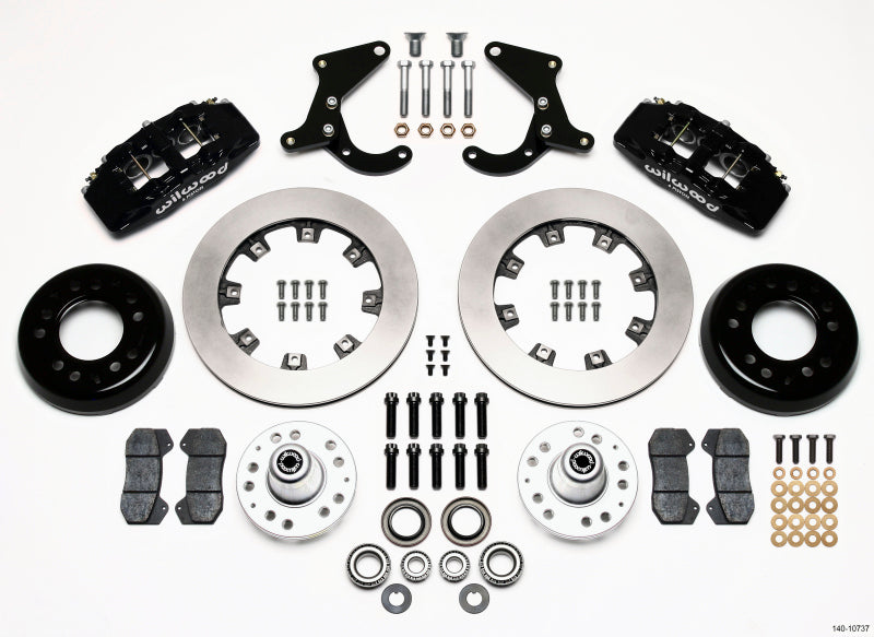 WIL Dynapro Brake Kit - Wilwood Dynapro 6 Front Hub Kit 12.19in 55-57 Chevy