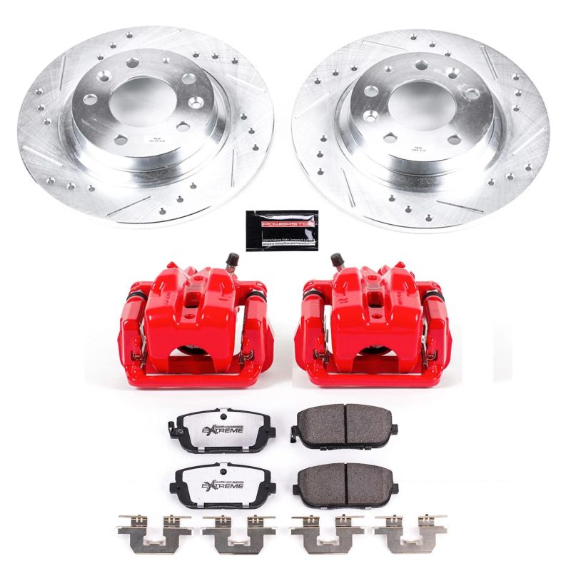 PSB Z26 Street Kit w/Cals - Power Stop 06-15 Mazda MX-5 Miata Rear Z26 Street Warrior Brake Kit w/Calipers