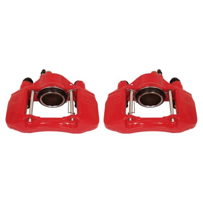PSB Red Calipers - Power Stop 91-03 Ford Escort Front Red Calipers w/o Brackets - Pair