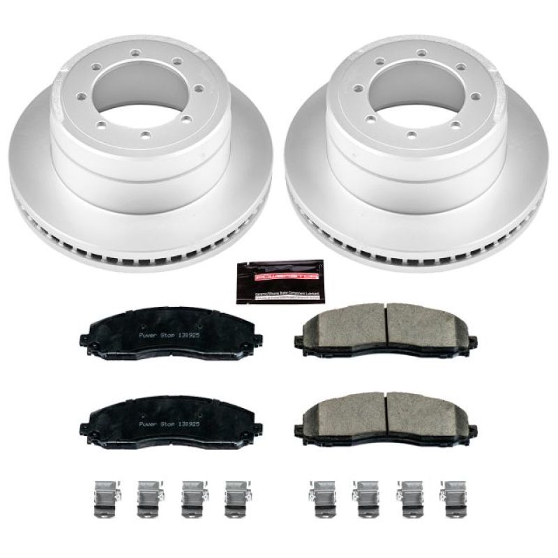 PSB Evolution Coated Rotor - Power Stop 13-16 Ford F-450 Super Duty Rear Z17 Coated Brake Kit