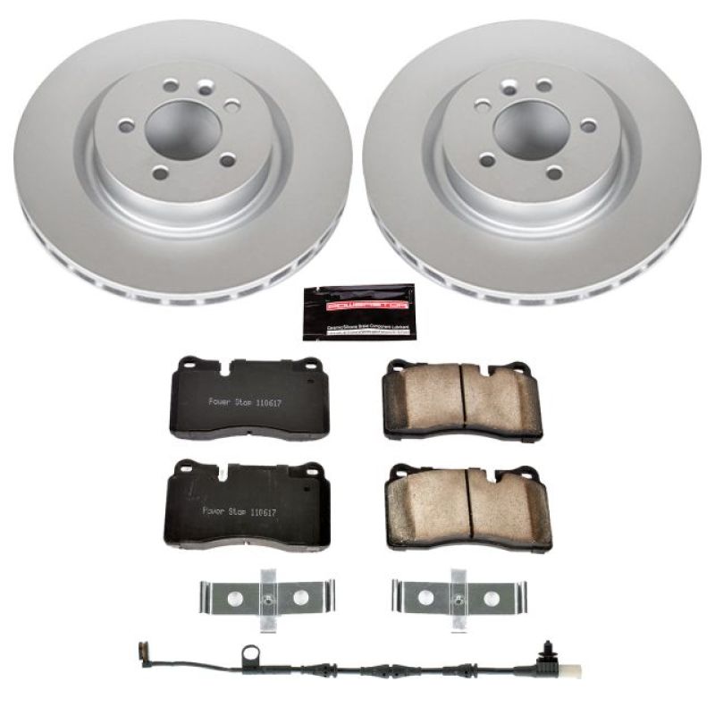 PSB Z23 Evolution Coated Kit - Power Stop 06-09 Land Rover Range Rover Sport Front Z23 Evolution Sport Coated Brake Kit