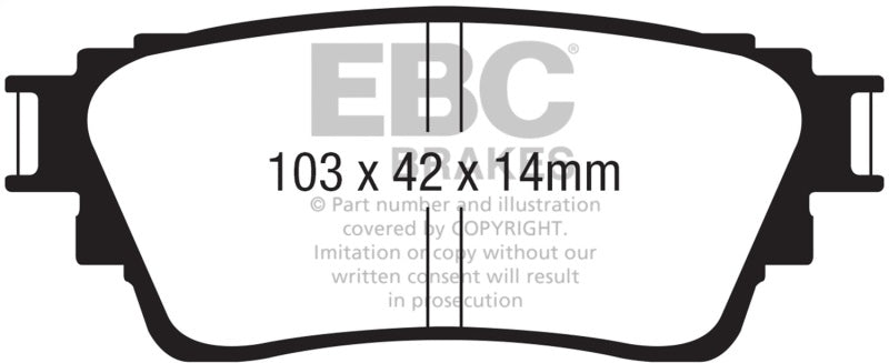 EBC Ultimax2 Brake Pad Sets - EBC 18-21 Mitsubishi Outlander Ultimax Rear Brake Pads