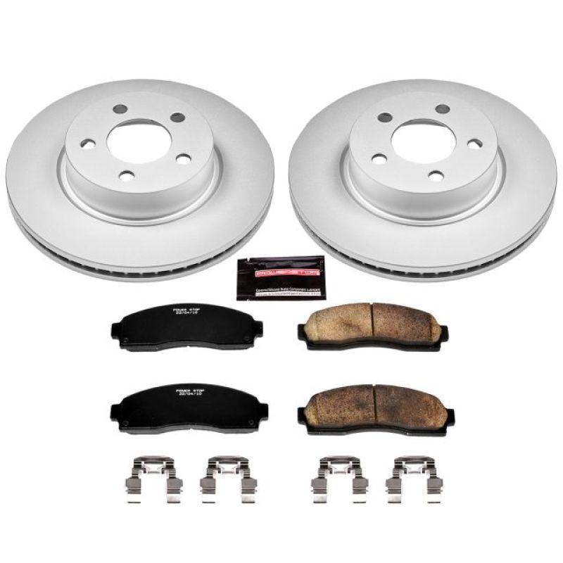 PSB Z17 Evolution Coated Kit - Power Stop 01-03 Ford Explorer Sport Front Z17 Evolution Geomet Coated Brake Kit