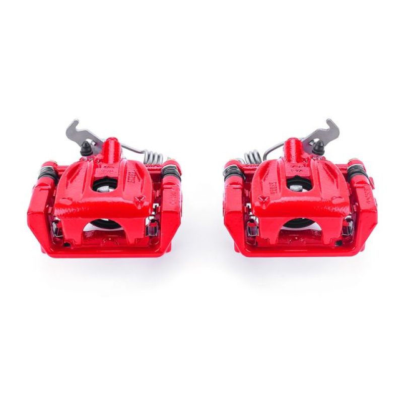 PSB Red Calipers - Power Stop 05-07 Ford Five Hundred Rear Red Calipers w/Brackets - Pair