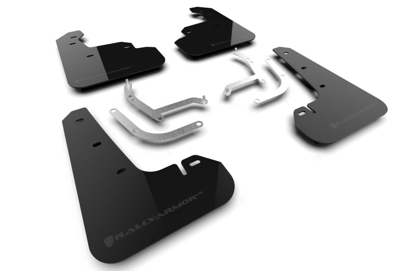 RAL UR Blk Flap/Grey Logo - Rally Armor 24-26 Subaru Impreza Black UR Mud Flap w/ Grey Logo