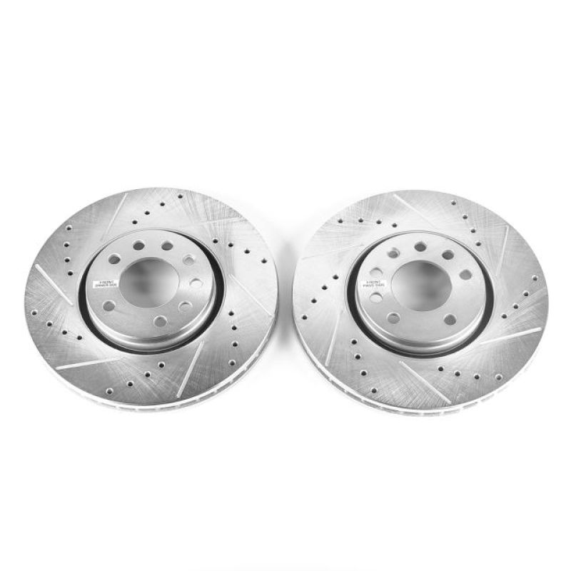 PSB Evolution Drill/Slot Rotor - Power Stop 03-11 Saab 9-3 Front Evolution Drilled & Slotted Rotors - Pair