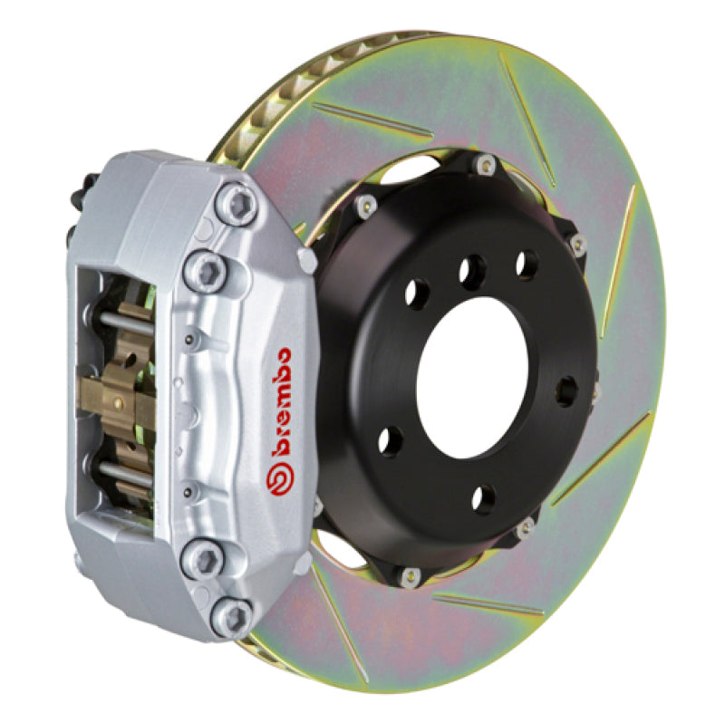 BRB Big Brake Kits - Brembo 96-01 A4/98-04 A6 2.8 Front GT BBK 4 Piston Cast 2pc 328x28 2pc Rotor Slotted Type1-Silver