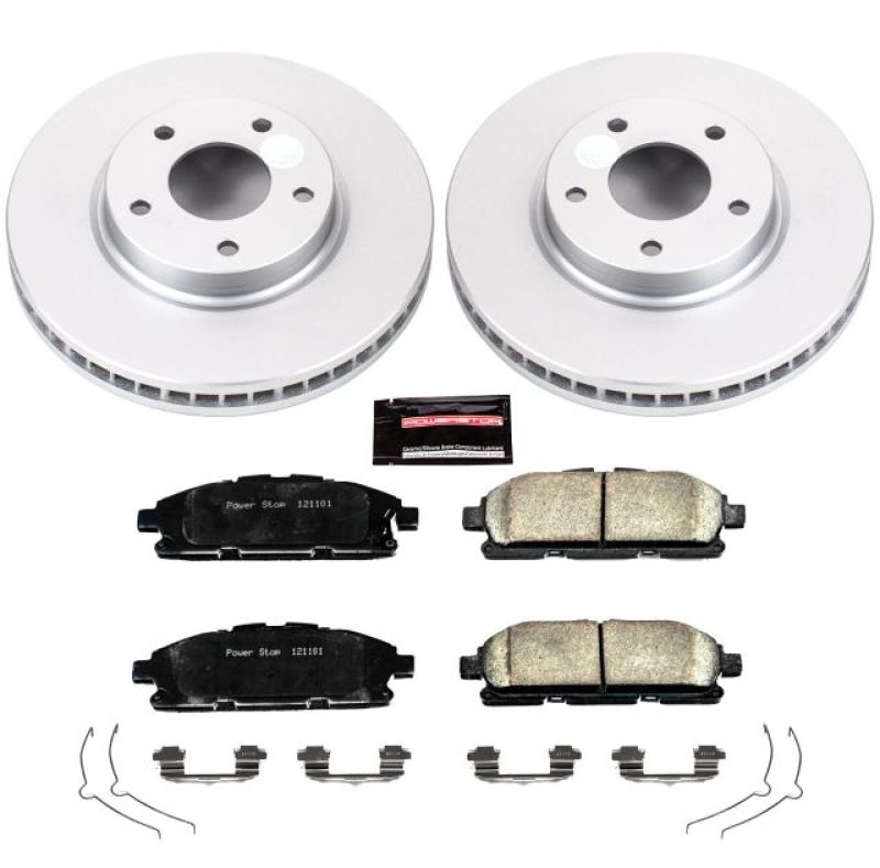 PSB Z17 Evolution Coated Kit - Power Stop 11-17 Nissan Quest Front Z17 Evolution Geomet Coated Brake Kit