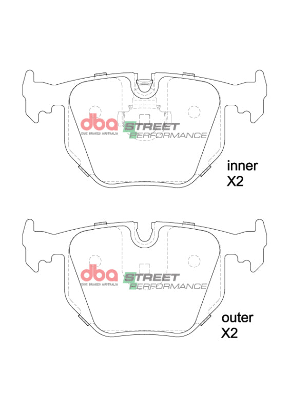 DBA SP Performance Brake Pads - DBA 03-06 BMW M3 E46 SP Performance Rear Brake Pads