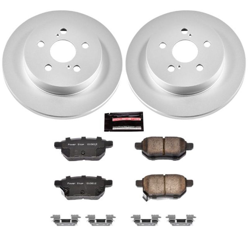 PSB Z17 Evolution Coated Kit - Power Stop 09-10 Pontiac Vibe Rear Z17 Evolution Geomet Coated Brake Kit