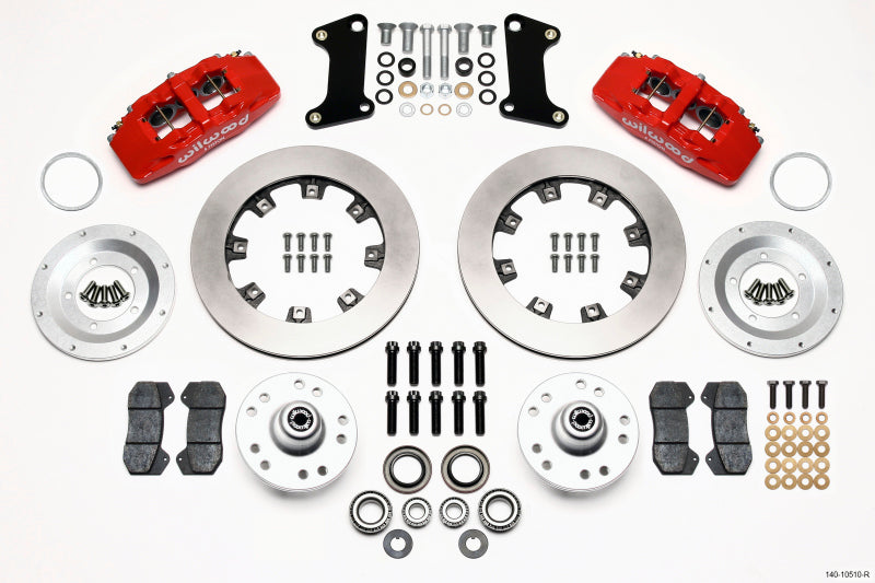 WIL Dynapro Brake Kit - Wilwood Dynapro 6 Front Hub Kit 12.19in Drilled Red 67-69 Camaro (*Line Kit Needed*)