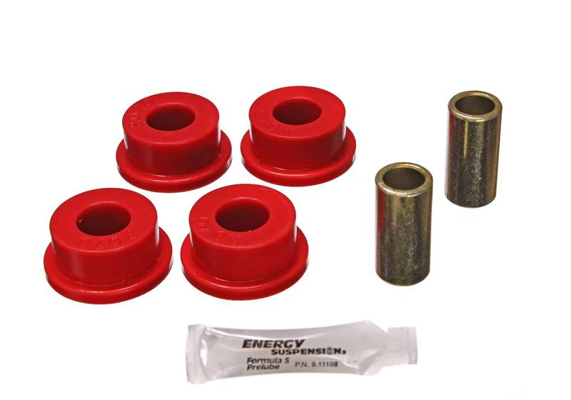 ES Spring/Shackle Bush - Red - Energy Suspension 80-98 Ford F-250 4WD/F350 4WD Red Front Frame Shackle Bushing Set