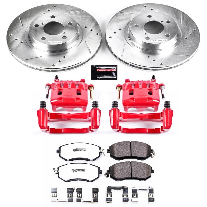 PSB Z26 Street Kit w/Cals - Power Stop 11-16 Subaru Impreza Front Z26 Street Warrior Brake Kit w/Calipers