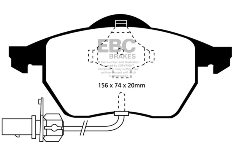 EBC Greenstuff Brake Pad Sets - EBC 00-01 Volkswagen Passat 1.8 Turbo Greenstuff Front Brake Pads