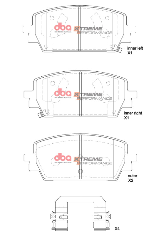 DBA XP Performance Brake Pads - DBA 2021+ Genesis G80 2.5T AWD XP Performance Front Brake Pads