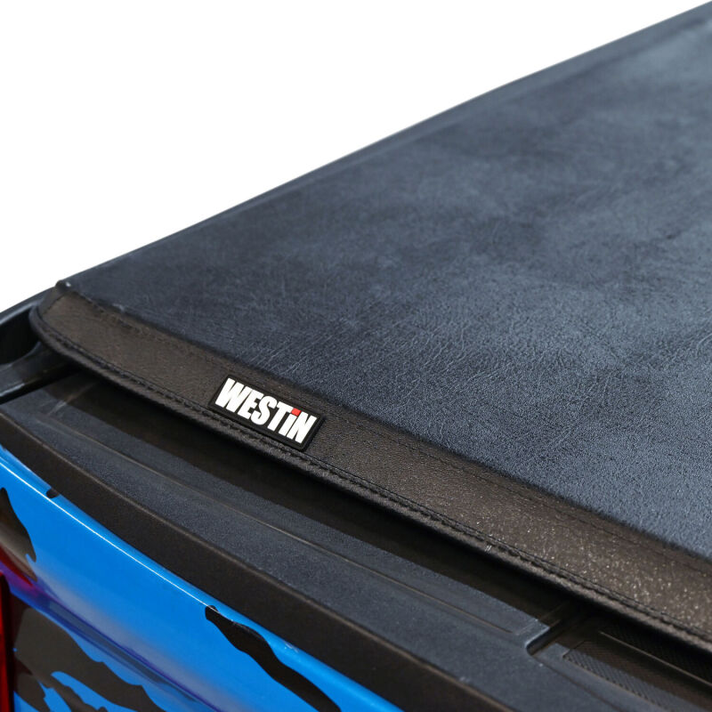 WES Soft Tri-Fold Tonneau Covers - Westin 17-24 Ford F-250/350 Super Duty 6.75ft. Bed Soft Tri-Fold Tonneau Cover - Black