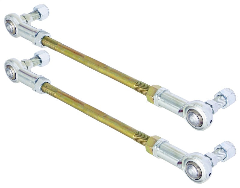 ROK Sway Bar Endlinks - RockJock Adjustable Sway Bar End Link Kit 12 1/2in Long Rods w/ Heims and Jam Nuts pair