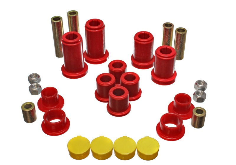 ES Cntrl Arm Bushings - Red - Energy Suspension 99-07 General Motors (Various) Red Front End Control Arm Bushing Set