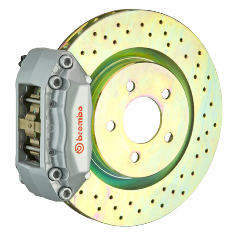 BRB Big Brake Kits - Brembo 15-21 Golf (Mk7) Front GT BBK 4 Piston Cast 2pc 330x28 1pc Rotor Drilled-Silver