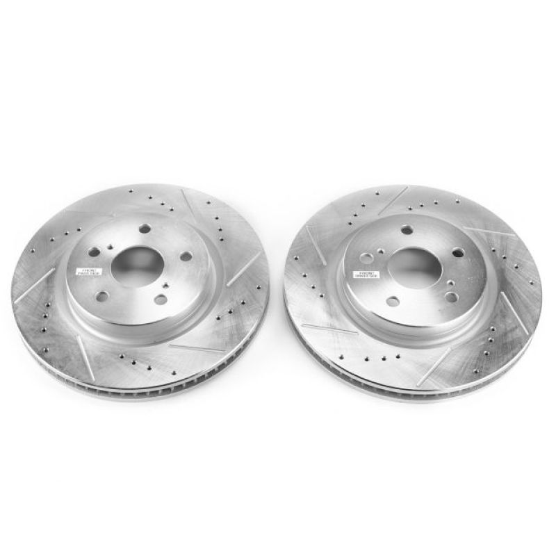 PSB Evolution Drill/Slot Rotor - Power Stop 2019 Lexus ES350 Front Evolution Drilled & Slotted Rotors - Pair