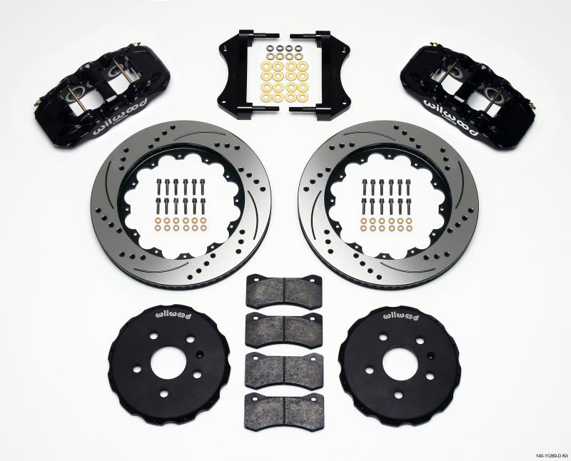 WIL Aero Brake Kit - Wilwood AERO6 Front Hat Kit 14.25 Drilled 2010-2015 Camaro