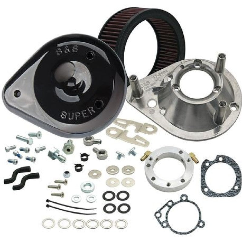 SSC Air Cleaner Kits - S&S Cycle 91-06 XL Sportster Models Teardrop Air Cleaner Kit - Gloss Black