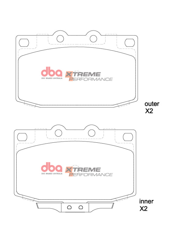 DBA XP Performance Brake Pads - DBA 86-95 Mazda RX-7 (5 Lug) XP Performance Front Brake Pads