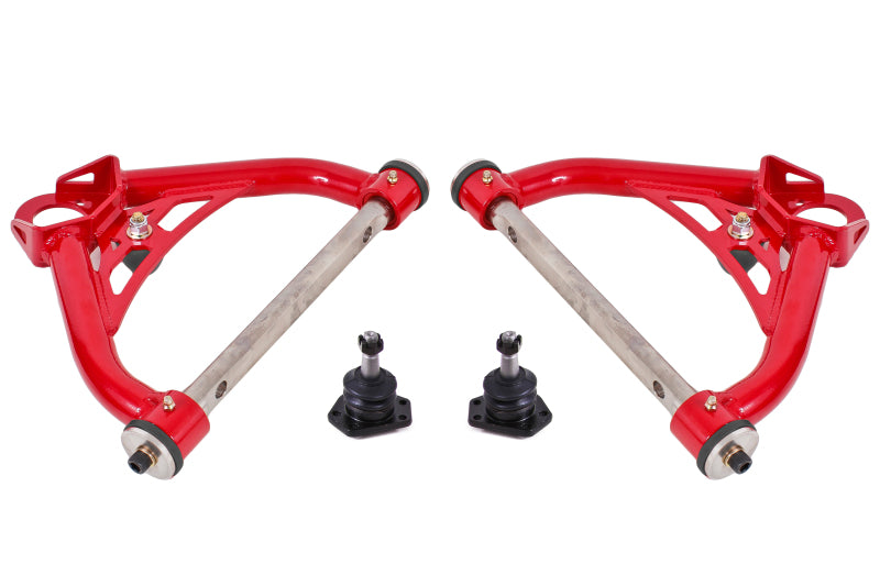BMR Control Arms - BMR 70-81 Chevrolet Camaro A-Arms Upper Non-Adjustable Delrin Std Ball Joint - Red