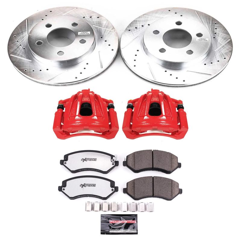 PSB Z36 Truck & Tow Kit w/Cals - Power Stop 02-07 Jeep Liberty Front Z36 Truck & Tow Brake Kit w/Calipers