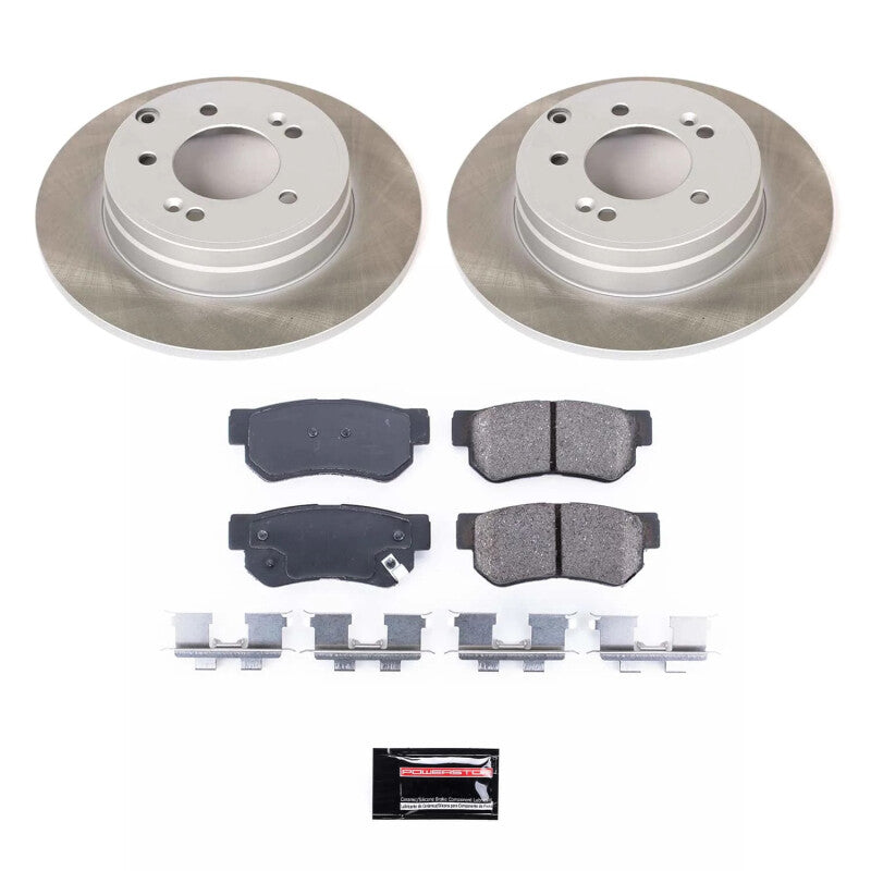 PSB Semi-Coated Rotor Kits - Power Stop 06-08 Hyundai Sonata Rear Semi-Coated Rotor Kit