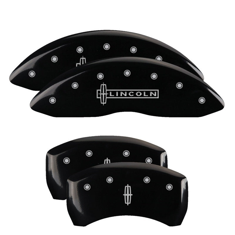 MGP Caliper Covers 4 Logo - MGP 4 Caliper Covers Engraved Front Lincoln Engraved Rear Star logo Black finish silver ch