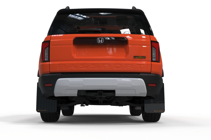 RAL UR Blk Flap/Met. Blk Logo - Rally Armor 2026 Honda Passport Black UR Mudflap - Metallic Black Logo