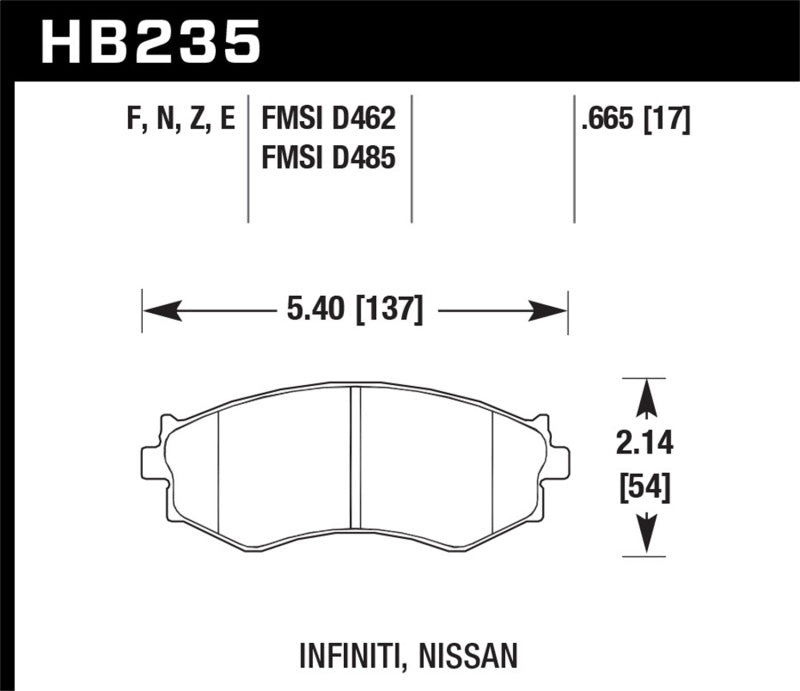 HAWK HPS Brake Pad Sets - Hawk 91-96 Infiniti G20/ Nissan 240SX/ Sentra HPS Street Front Brake Pads