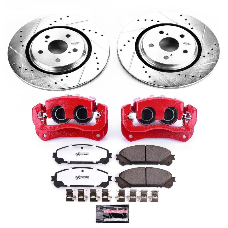 PSB Red Calipers - Power Stop 18-21 Lexus RX450hL Front Z36 Truck & Tow Kit w/Cals