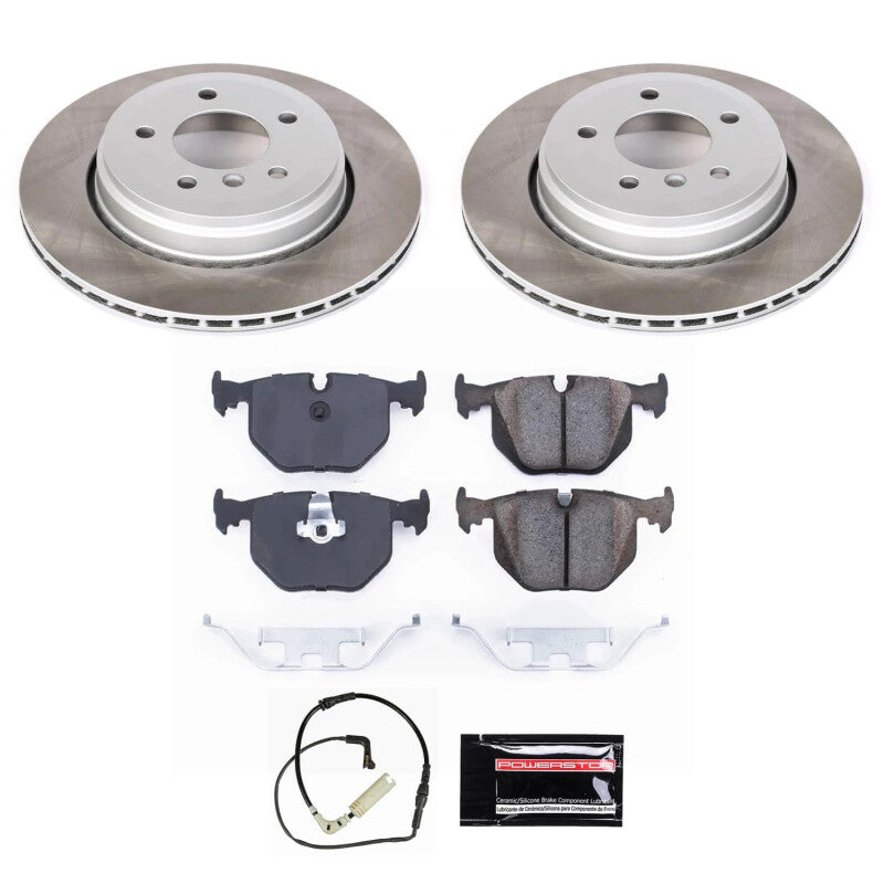 PSB Semi-Coated Rotor Kits - Power Stop 04-07 BMW 530i Rear Semi-Coated Rotor Kit