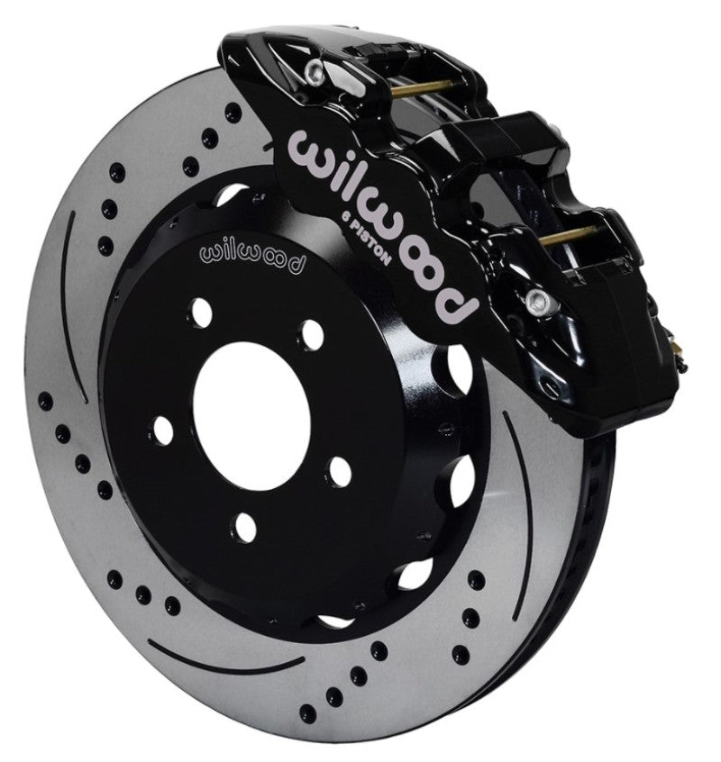 WIL Aero Brake Kit - Wilwood AERO6 Front Hat Kit 15.00 Drilled 2016-Up Camaro w/Lines