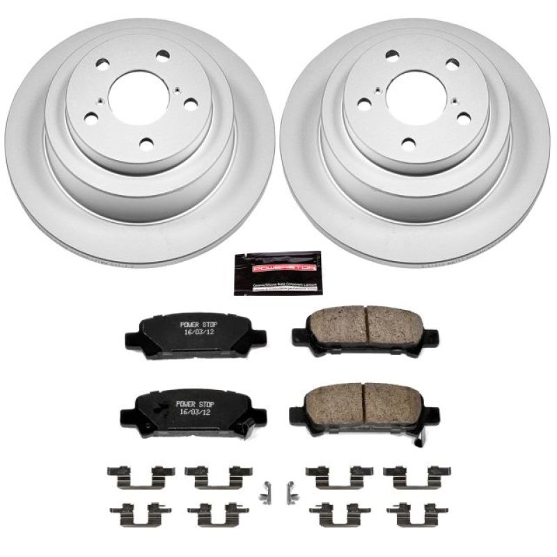 PSB Z17 Evolution Coated Kit - Power Stop 98-03 Subaru Forester Rear Z17 Evolution Geomet Coated Brake Kit