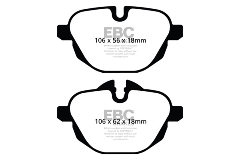EBC Bluestuff Brake Pad Sets - EBC 14-20 BMW i8 Bluestuff Rear Brake Pads