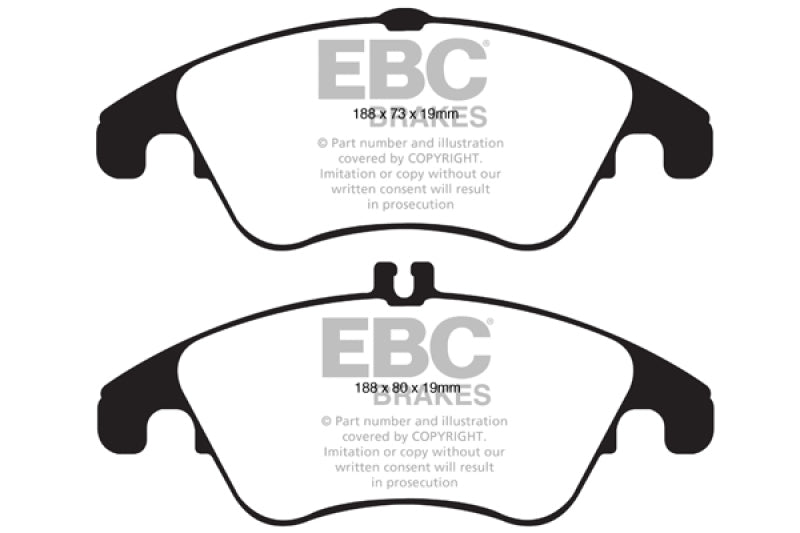 EBC Ultimax2 Brake Pad Sets - EBC 13-14 Mercedes-Benz C300 (W204) 3.5 Ultimax2 Front Brake Pads