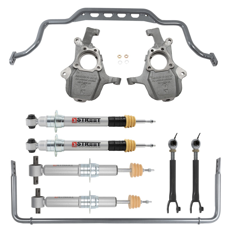 BT Lowering Kit - Belltech 21+ GM SUV SWB ONLY 2WD/4WD Front and Rear Lowering Kit w/ Performance Struts