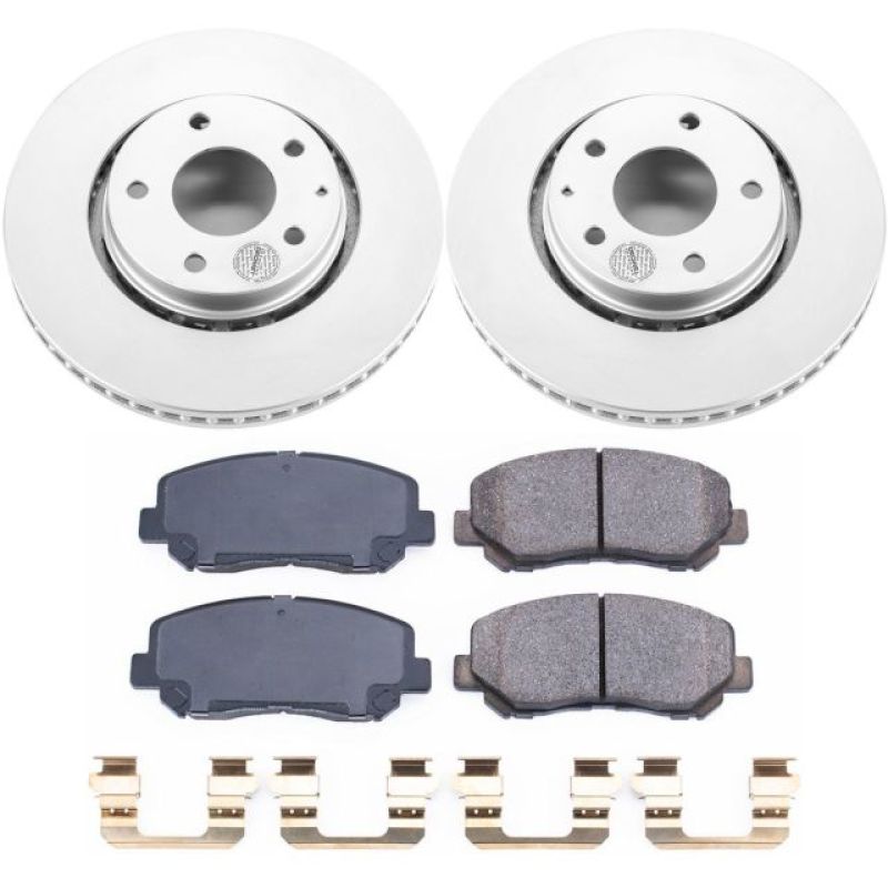 PSB Z17 Evolution Coated Kit - Power Stop 16-18 Mazda CX-5 Front Z17 Evolution Geomet Coated Brake Kit