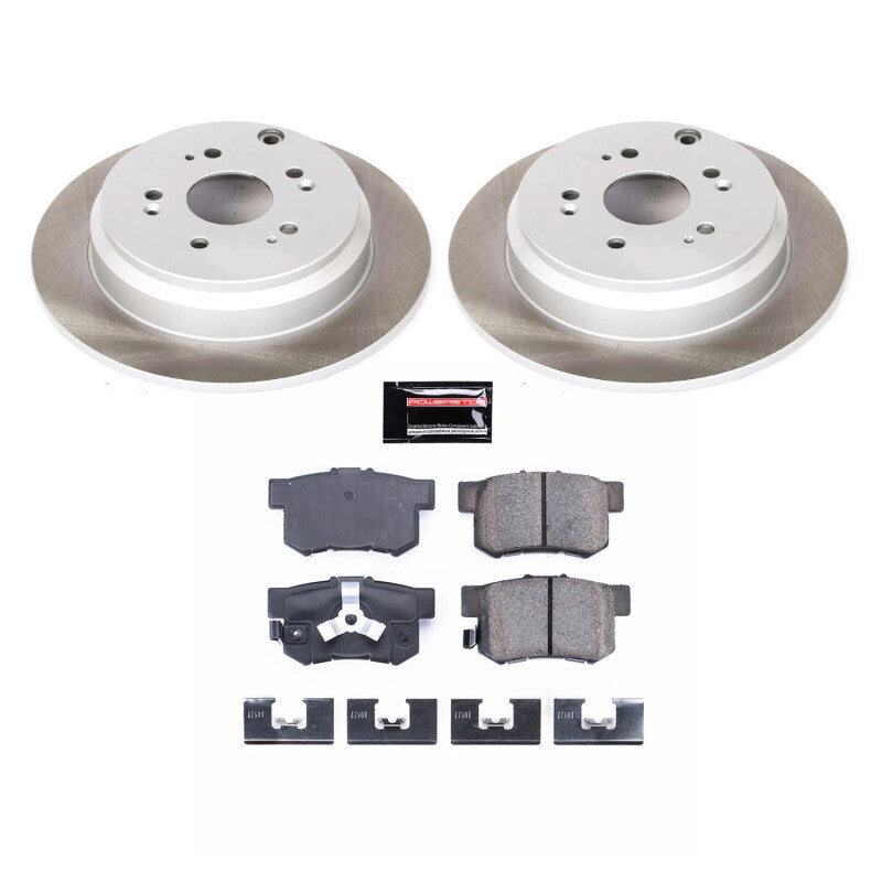 PSB Semi-Coated Rotor Kits - Power Stop 05-16 Honda CR-V Rear Semi-Coated Rotor Kit
