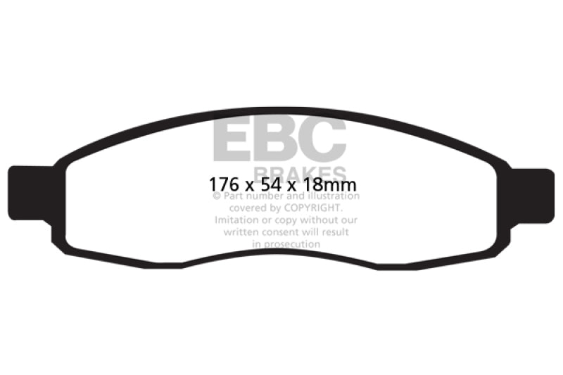 EBC Greenstuff Brake Pad Sets - EBC 04-05 Infiniti QX56 5.6 Greenstuff Front Brake Pads