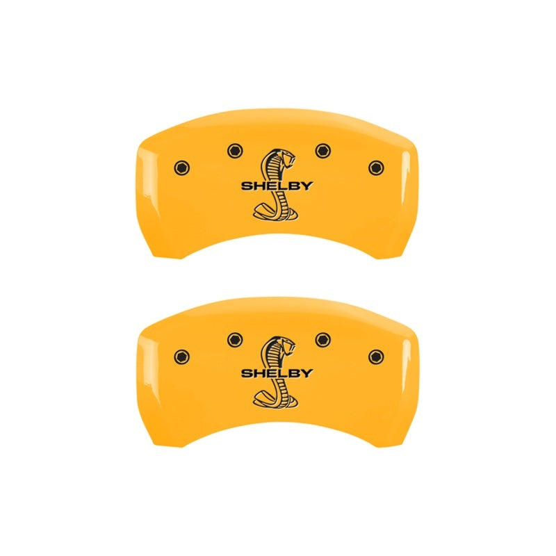 MGP Caliper Covers 2 Logo - MGP Rear set 2 Caliper Covers Engraved Rear Tiffany Snake Yellow finish black ch